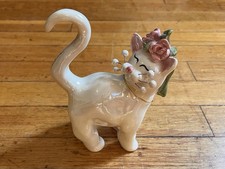 VINTAGE 2002 Whimsiclay Love Cat by Amy Lacombe Wedded Bliss Bride picture