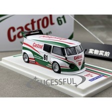 BN SC VW T1 1:64 White Green Widebody Mini Van Diecast Metal Sports Car Model picture