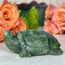 Green Jade Turtle | Carved Crystal Turtle | Christmas Gift | Tortuga Figurine picture