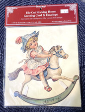Vintage Rocking Horse Card w/Envelope Ephemera picture