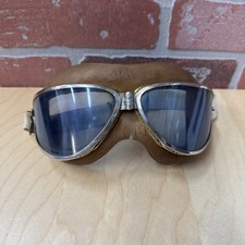 Scarce 1930s MK1 Style Aviator's Goggles with Blue Lenses.  picture