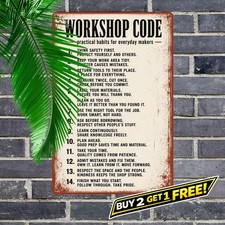 Gibbs Rules Sign Inspirational Positive Home Office Metal Wall Decor picture