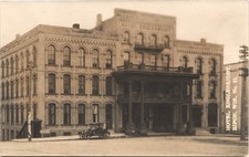 HOTEL ENGLEBRIGHT ripon wi c1920s postcard real photo rppc street wisconsin picture