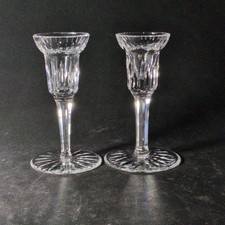 WATERFORD 24 CUT CANDLE HOLDERS, Cut Lead Crystal, 5 5/8