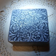 Aluminum LOV-LOR Face Powder Box, Designed by Rene Lalique  picture
