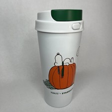 Peanuts + Starbucks 2026 16oz Great Pumpkin & PSL Tumbler Snoopy Woodstock- NIB picture
