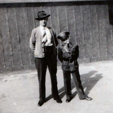 c1930s Military Cadet Boy Sam Browne Belt Father Snapshot Photo Basketball Back picture