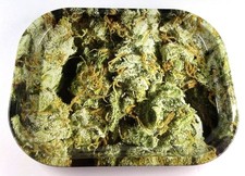 Qty. 50 Green Bud Metal Rolling Tray 5.5