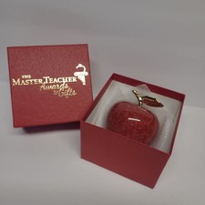 Master Teacher Awards & Gifts APPLE w Gold Stem/Leaf picture