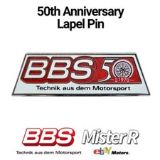BBS Wheels • 50th Anniversary Lapel Pin • BBS Motorsports Collectible Brooch picture