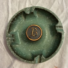 Vtg 'The Hyde Park No. 1900' Very Heavy Ceramin Ashtray w Speckled Design picture