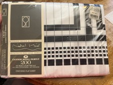 Vintage 1989 Richard Meier Swid Powell Cannon Royal Family King Flat Sheet New picture