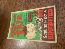 VINTAGE RARE California Kern County Fair Poster,