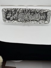 VTG 1990s Bunny Oblong Buffet  Tray 17.5”x5.25” picture