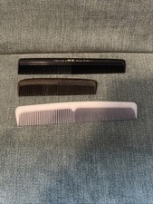 Vtg Genuine ACE 5” 7” Black Hard Rubber Comb Stanley 7” White Comb Durable picture