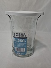 Anchor Hocking 3 Spout Measuring 1 Cup Capacity, 250 ml/ 8 oz Glass Embossed #s picture