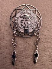 Vintage Oneida Indian Nation 10 Yr Sterling Silver Service Pin Detachable Charms picture