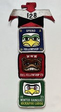 Original VTG Boy Scout Totem Patches Kickapoo Lodge 128 Wabash Valley OA 1973 picture