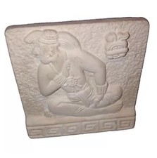 DorfMans  Art  Lord Zac The King of Bonampak seated on Holy Bench Plaque #2 picture