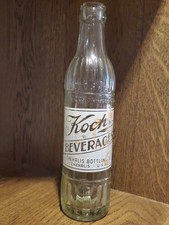 Rare Vintage Koch's Beverages Ribbed Soda Bottle, Chehalis, WA 7oz 1946, ACL picture