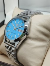 Vintage Seiko automatic movement mechanical men's wristwatch Blue Dial  picture