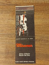 Vtg. Miramar, Where Wilshire Meets The Sea Matchcover (B17) picture