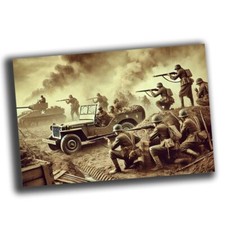 nice vintage Motorized infantry advances retro WW2 Photo Glossy 4*6 in K67 picture
