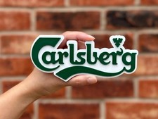 Carlsberg Beer Logo Sign 3D Raised Lettering Man Cave Bar Decor Wall Art Plaque picture