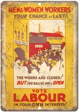 England London Vote Labour Party RARE Poster 12