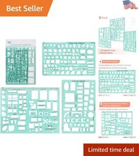 3 Pc Architect Drawing & Interior Design Templates - Precision Tools for Layouts picture