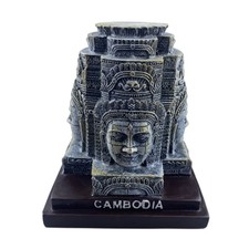 Cambodia Angkor Wat Four Faces Buddha Landmark Model Figurine Resin Souvenir picture
