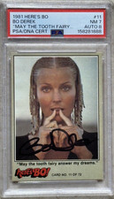 1981 HERE'S BO #11 - Bo Derek Signed on Card Graded PSA 7 AUTO 8 picture