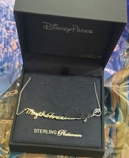Disney Crislu Star Wars May The Force Be With You Sterling Platinum Necklace New picture