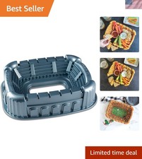 Durable 9-Cup Metallic Blue Cake Pan - American Made for Heirloom Baking picture
