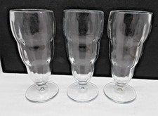 3 Heavy ice cream vintage milkshake glasses picture