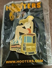 Hooters Channelside FL Trolley Girl Gold Enamel Lapel/Pin new   picture