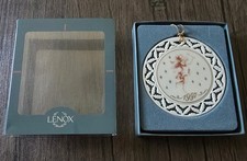 1997 Lenox Annual Cherub Angel Playing Harp Christmas Ornament In Box VERY NICE picture