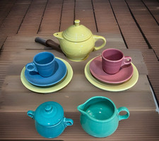 NEW:The Homer Laughlin China Co. My First Fiesta Tea Set complete - DS29 picture