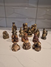 Vintage 15pc Small Asian Resin Figurines picture