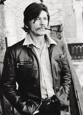 American actor Charles Bronson smoking a pipe Naples 1972 Old Photo picture