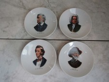 Bareuther Waldsassen Porcelain Coaster Plate Set of 4 World’s Greatest Composers picture