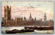 Artist Postcard The Houses of Parliament London England UK Raphael Tuck Oilette picture