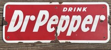 Vintage 1950s 1960s Dr Pepper Porcelain Sign 9