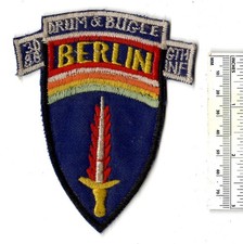 WW2 BERLIN Drum & Bugle 30th Brigade 6th Infantry Patch WWII Cloth US Army picture