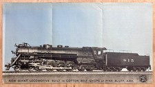 1943 New Giant Locomotive 815 Cotton Belt Route Builder Photo Pine Bluff Arkansa picture