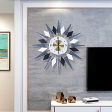 Large Mid Century Modern Starburst Metal Wall Clock 60x60cm picture