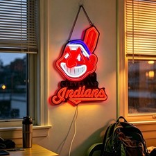US STOCK Cleveland Indians LED Neon Sign 16