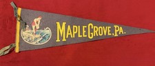 Vintage Maple Grove Pennsylvania 25 Inch Travel Pennant Bathing Beauty picture