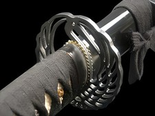 Crane Black Katana - 1060 Carbon Steel Hand Forged Full Tang Battle Ready Sharp picture