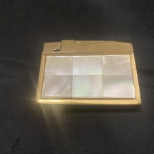 Vintage Flint Cigarette Lighter Elgin American Mosaic Mother of Pearl  picture